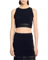 Sandro Sleeveless Jumper In Black