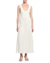 Sandro Womens Scoop-neck Ribbed Knitted Maxi Dress Ecru In White