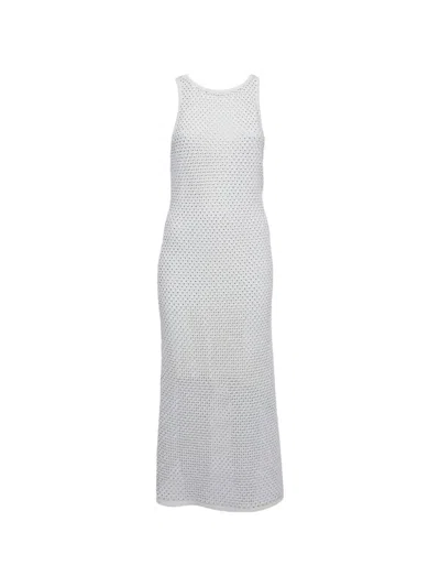Pre-owned Sandro Sleeveless Long Dress In Neutral