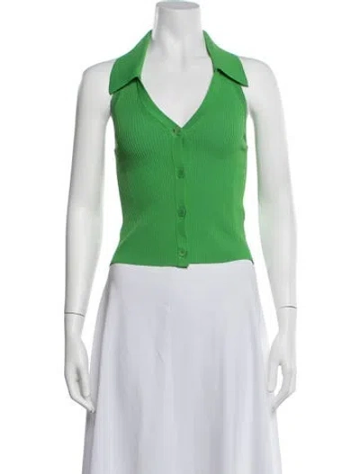 Pre-owned Sandro Sleeveless Polo In Green