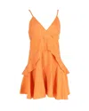 Sandro Short Dresses In Orange