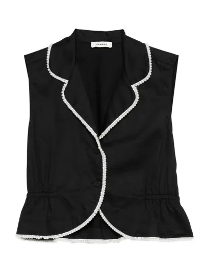 Sandro Sleeveless Shirt In Black