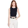Sandro Sleeveless Short Knit Sweater In Black