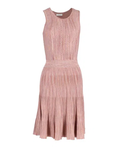 Sandro Sleeveless Striped Dress In Pink Viscose