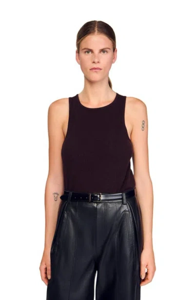 Sandro Sleeveless Sweater In Black