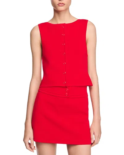 SANDRO SLEEVELESS SWEATER