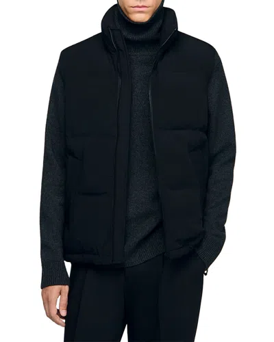 SANDRO SLEEVELESS TECHNICAL PUFFER VEST