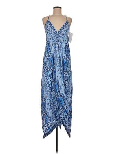 Pre-owned Sandro Sleeveless Top Blue Halter Neckline Tops