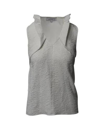Sandro Sleeveless Top In White Polyester Viscose