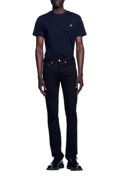 Sandro Slim-fit Jeans In Black