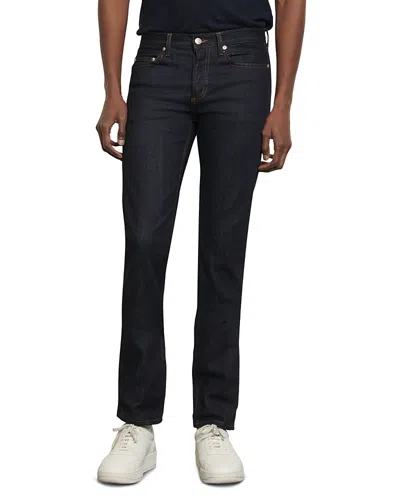 Sandro Straight-leg Tailored Trousers In Raw Denim