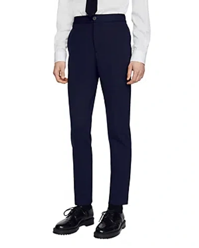 SANDRO SLIM FIT UNSTRUCTURED SUIT PANTS