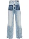 Sandro Oslone High Waisted Wide Leg Jeans In Light Blue Jean In Blue