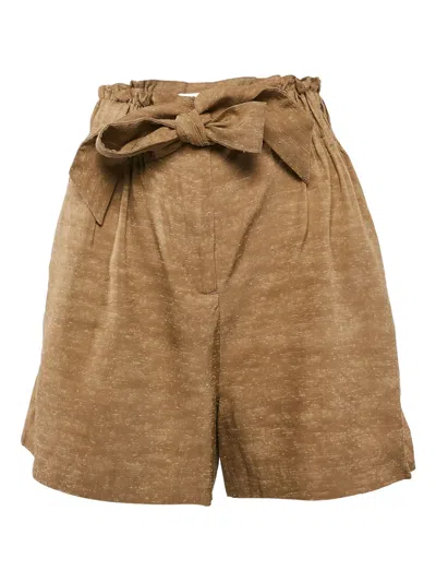 Pre-owned Sandro Slub-texture Tied-waist Shorts