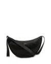 Sandro Small Leather Hobo Bag In Black