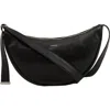 Sandro Small Leather Hobo Bag In Black