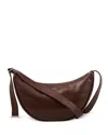 Sandro Mens Cognac Logo-embossed Small Leather Hobo Bag In Brown