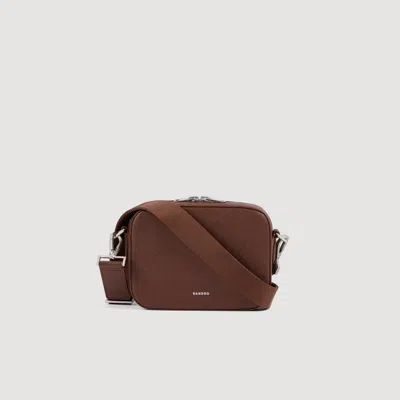 SANDRO SMALL RECONSTITUTED LEATHER BAG