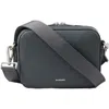 Sandro Small Reconstituted Leather Bag In Gray