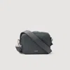 Sandro Small Reconstituted Leather Bag In Gray