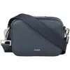 Sandro Mens Bleus Logo-embellished Leather Cross-body Bag In Midnight Blue