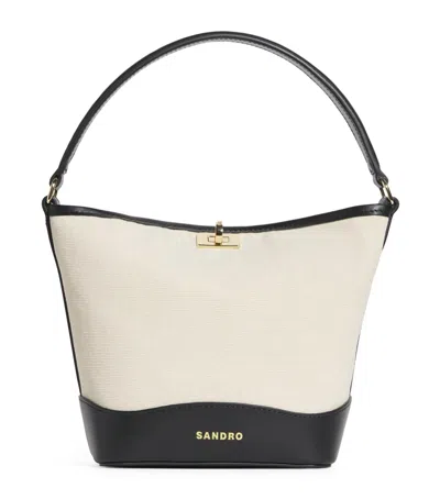 Sandro Small Cotton-leather Tangoso Bucket Bag