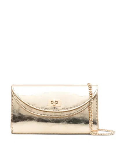 Sandro Small Turnlock Chain-strap Cross Bodybag In Gold