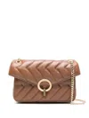Sandro Small Yza Shoulder Bag In Brown