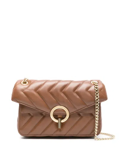 Sandro Small Yza Shoulder Bag In Brown