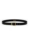 Sandro Smooth Leather Belt In Black