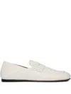 Sandro Paris Leather Round-toe Loafers In White
