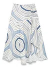 Sandro X Louise Bourgeois Geometric-print Skirt In Neutrals
