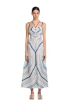 Sandro Spiral Motif Maxi Dress In Multi