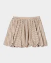 Sandro Cotton Stripe Mini Skirt In Sand / Camel