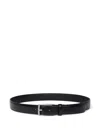 Sandro Rectangular Buckle Leather Belt In Black