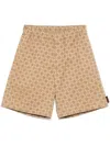Sandro Square Cross Bermuda Shorts In Neutrals
