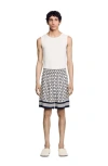 Sandro Square Cross Floaty Bermuda Shorts In Black