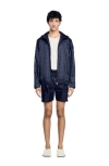Sandro Square Cross Nylon Jacket In Midnight Blue