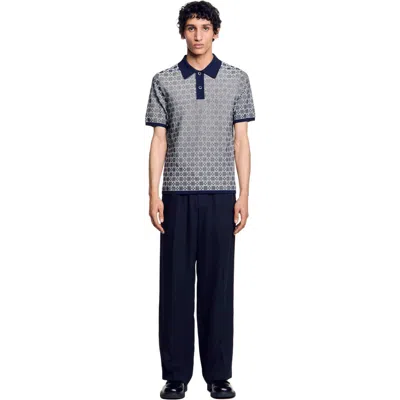 SANDRO SANDRO SQUARE CROSS POLO SHIRT