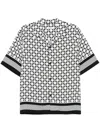 Sandro Printed Short-sleeve Shirt In 黑色
