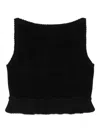 Sandro Square-neck Blouse In Black