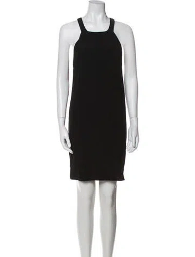 Pre-owned Sandro Square Neckline Knee-length Dress In Green