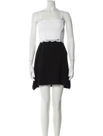 Pre-owned Sandro Square Neckline Mini Dress In Multi