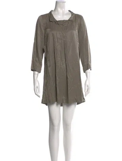 Pre-owned Sandro Square Neckline Mini Dress In Neutral