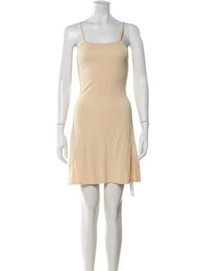 Pre-owned Sandro Square Neckline Mini Dress In Neutral
