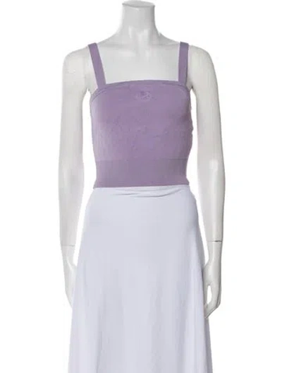 Pre-owned Sandro Square Neckline Sleeveless Crop Top In Pink