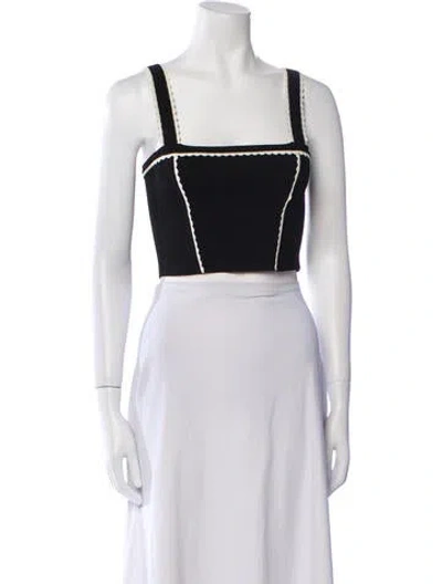 Pre-owned Sandro Square Neckline Sleeveless Crop Top In Pink