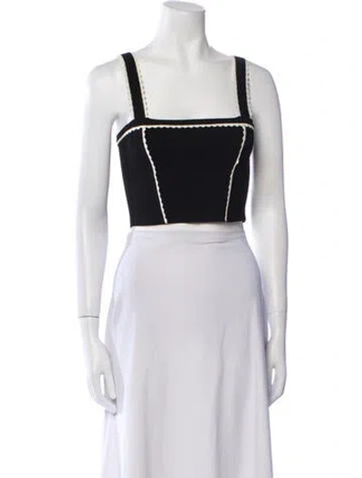 Pre-owned Sandro Square Neckline Sleeveless Crop Top In Pink