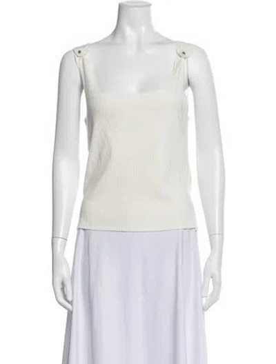 Pre-owned Sandro Square Neckline Sleeveless Top In Blue