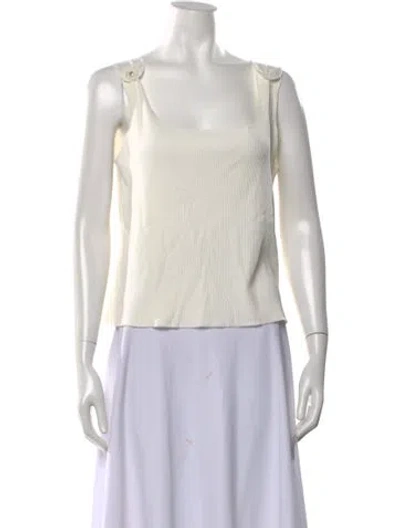 Pre-owned Sandro Square Neckline Sleeveless Top In Neutral